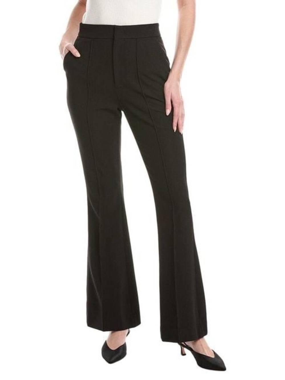 NEW! Favorite Daughter Rachel Flare Pants Black Classic Career Workwear Size 10